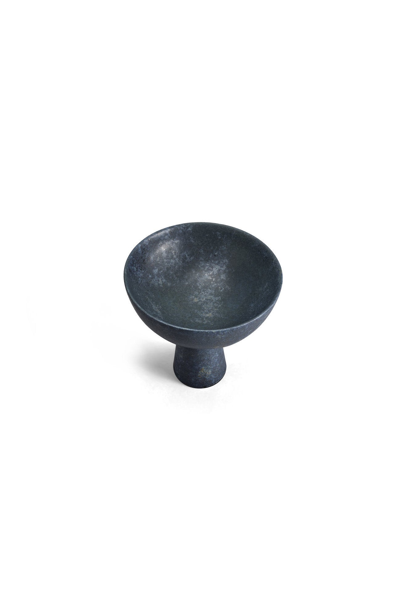 TERRA BOWL ON STAND-AGED IRON
