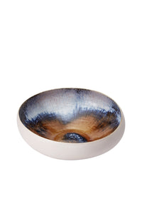 Plat creux Terra en faïence - Bleu & Orange