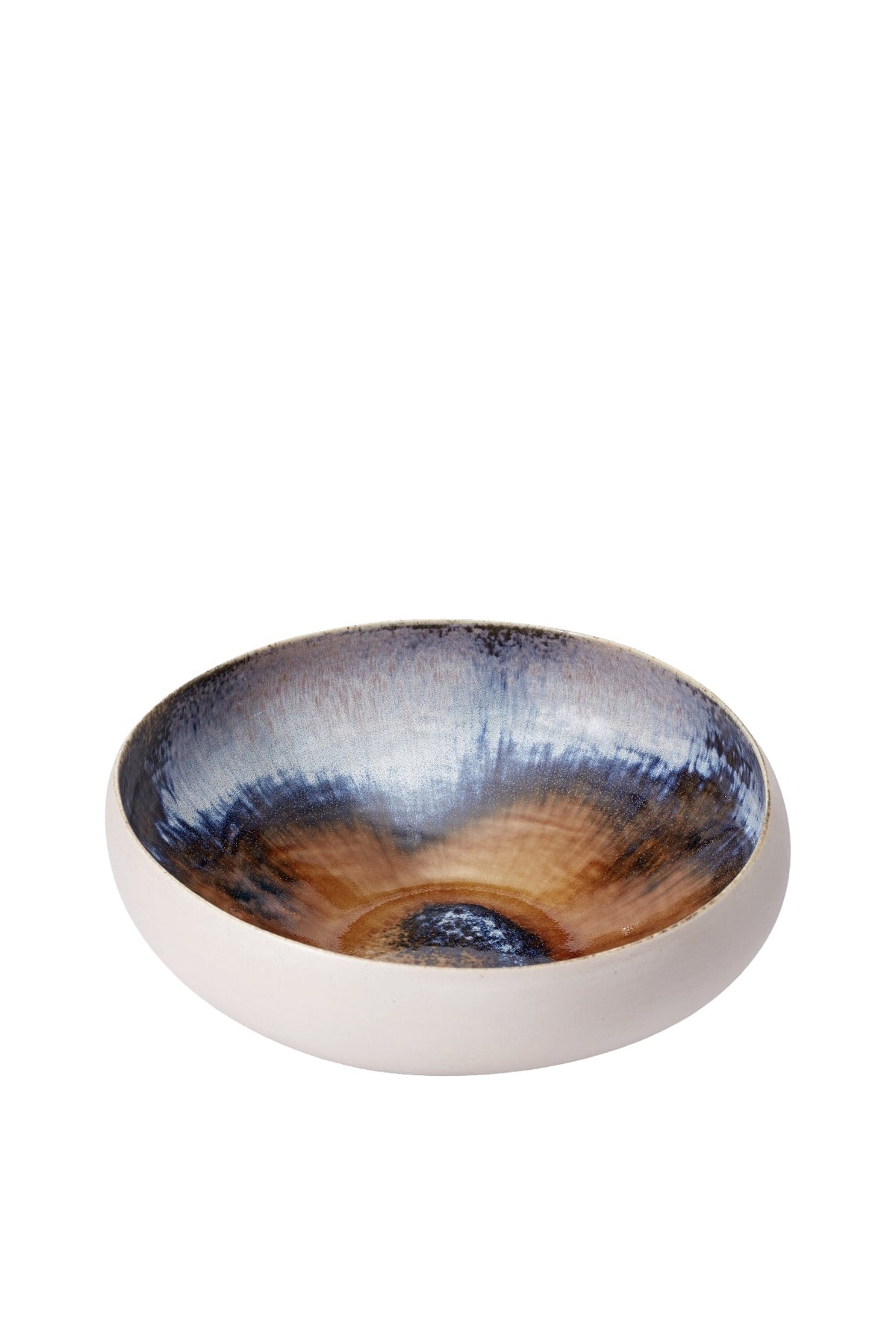 Plat creux Terra en faïence - Bleu & Orange
