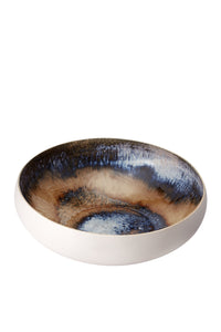 Large Terra porcelain bowl - Blue & Orange