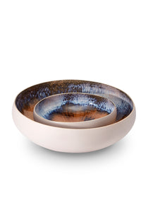 Grand bol Terra en porcelaine - Blue & Orange