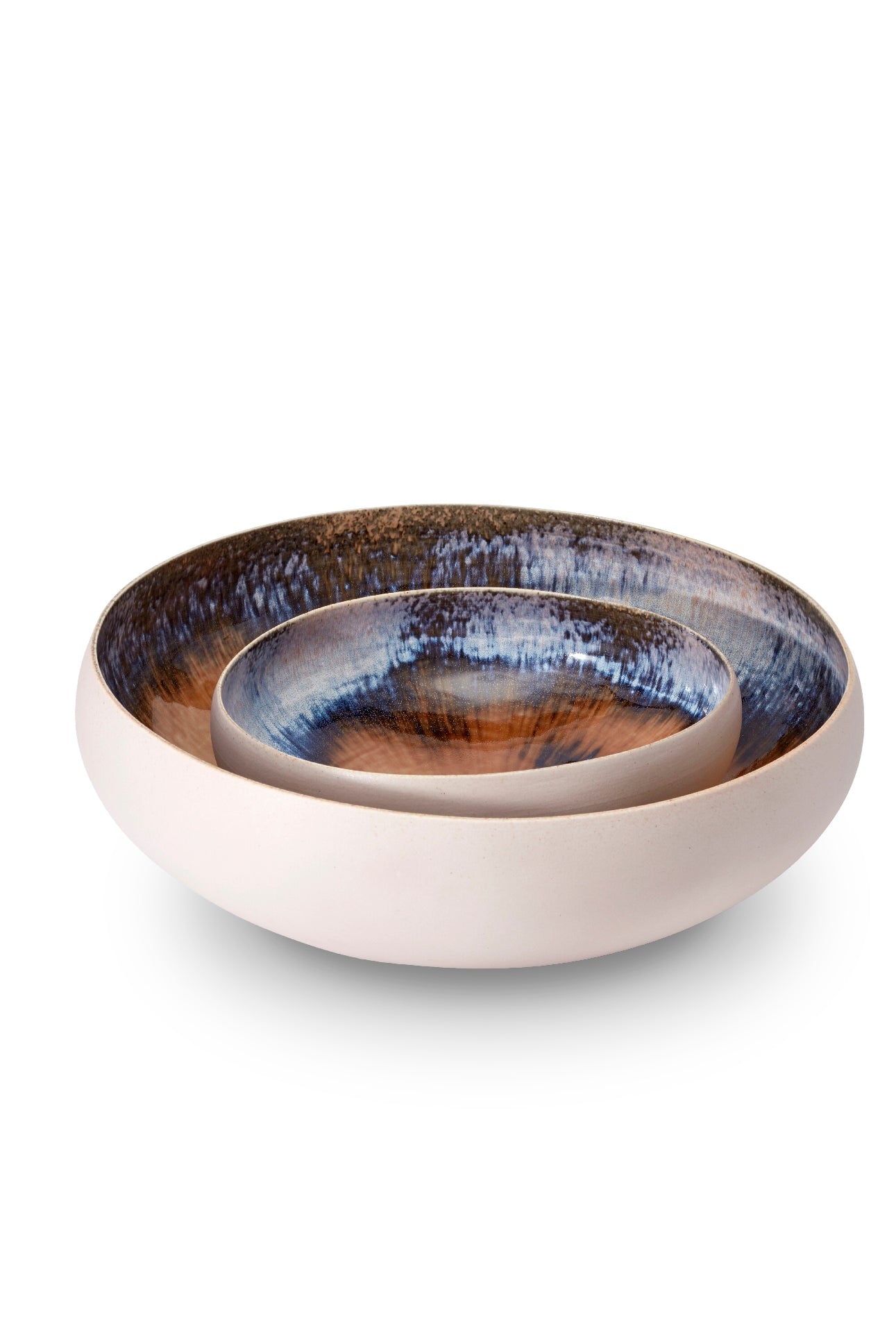 Grand bol Terra en porcelaine - Blue & Orange