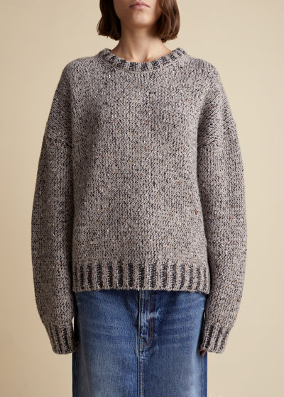 Tabitha sweater in cashmere - Biscuit