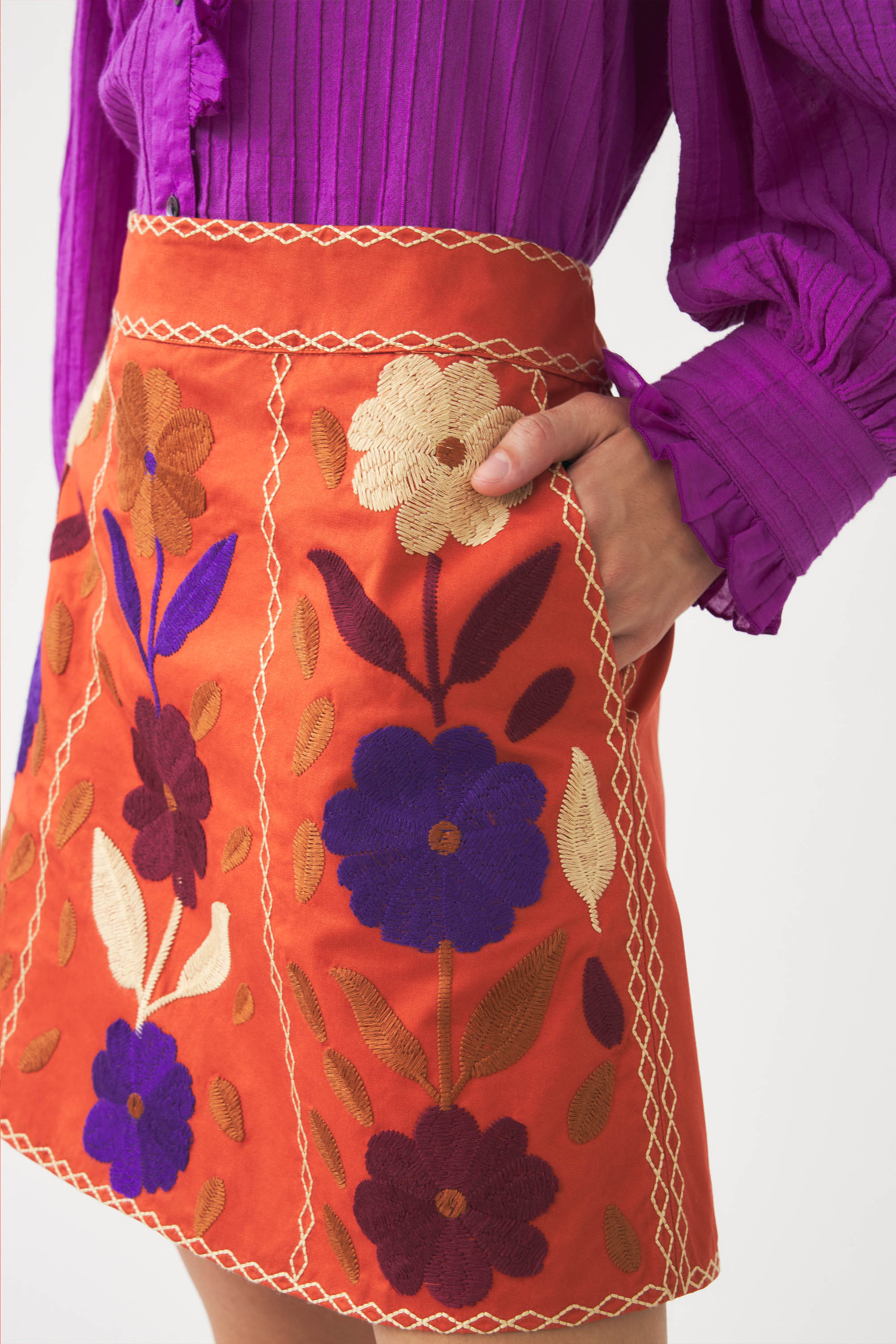 RUST TADY SKIRT
