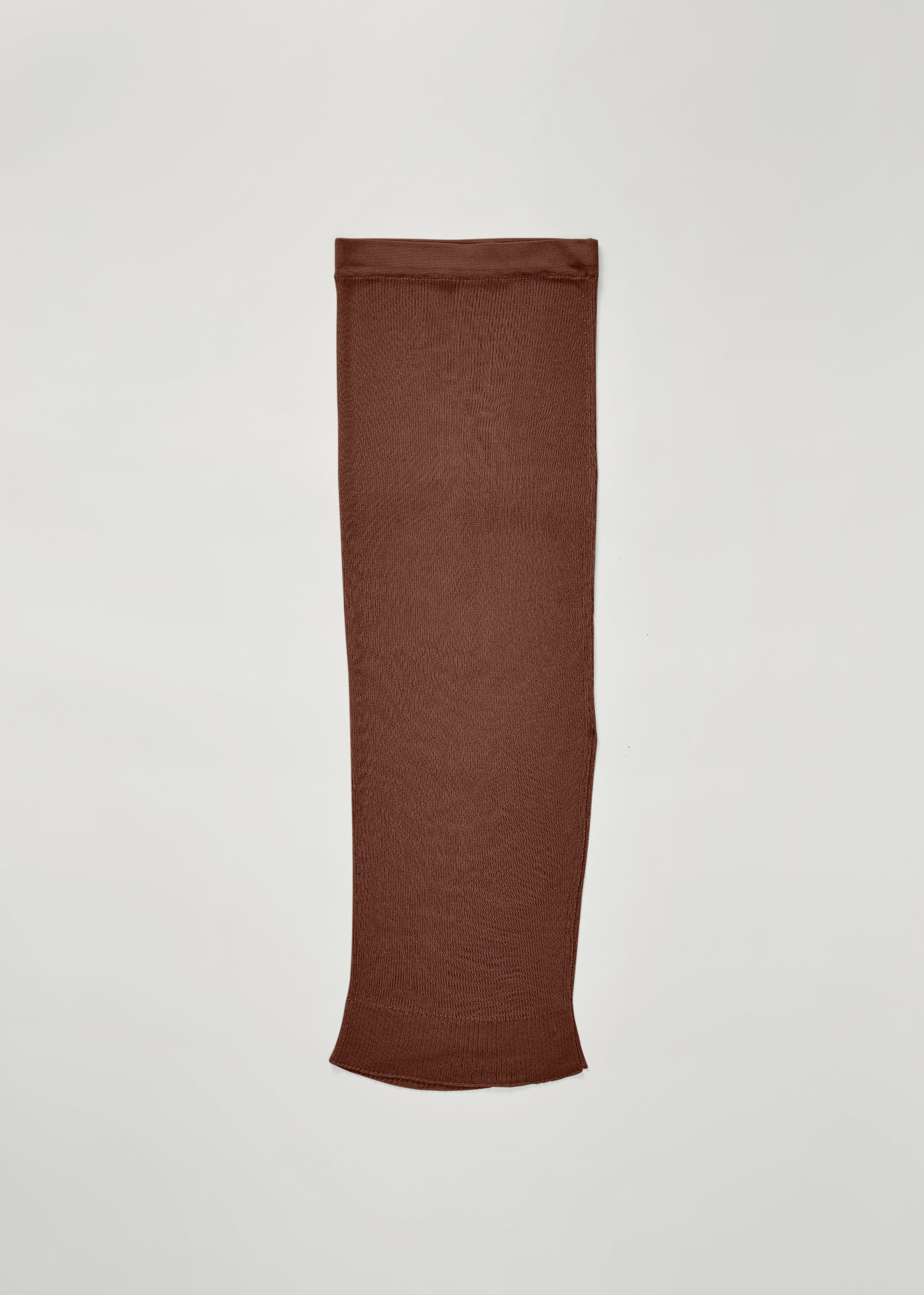 Tailor ribbed maxi skirt - Chocolate