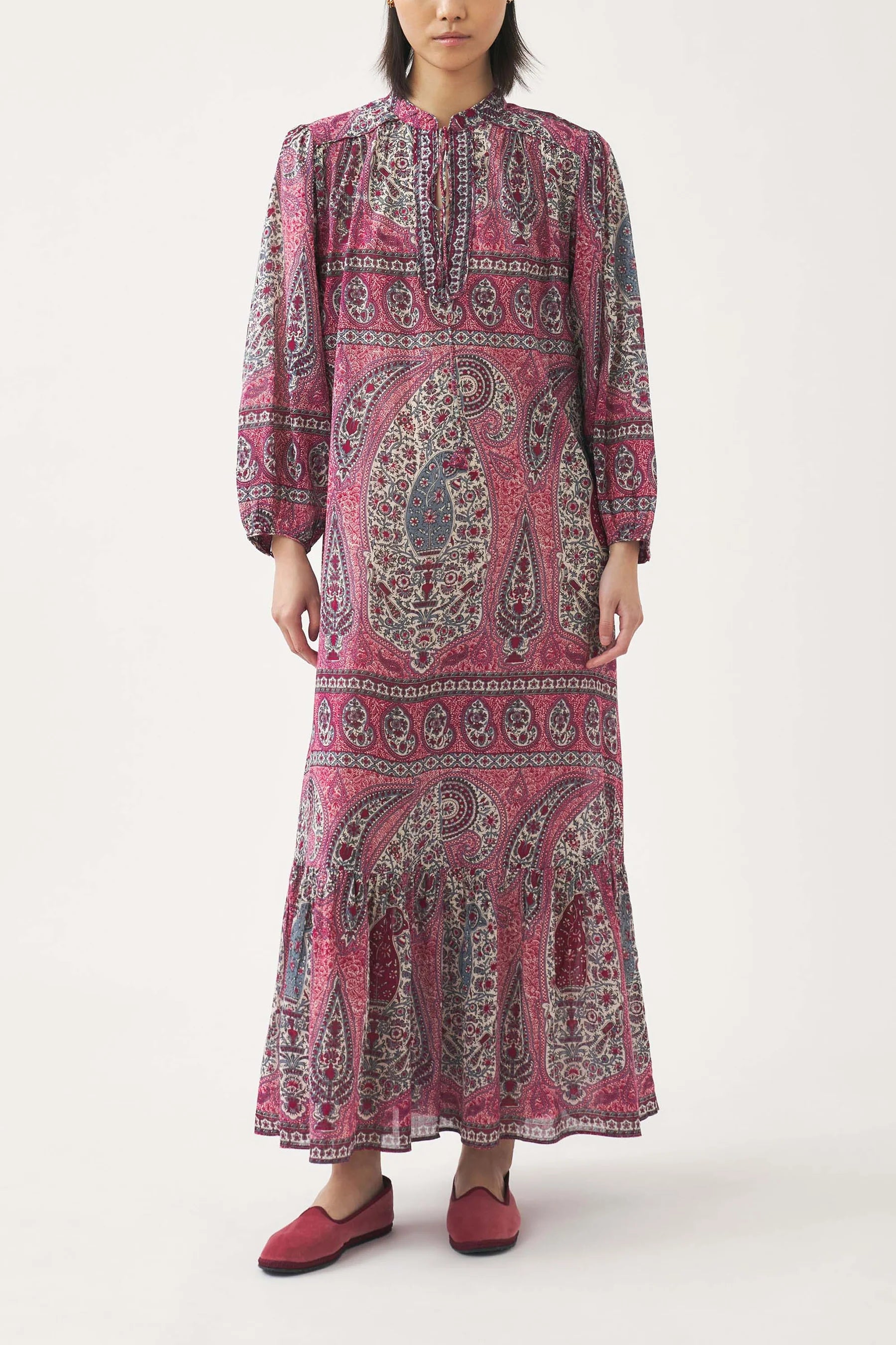 RED TAJAR LONGDRESS