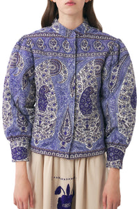 Tajar printed jacket - Blue