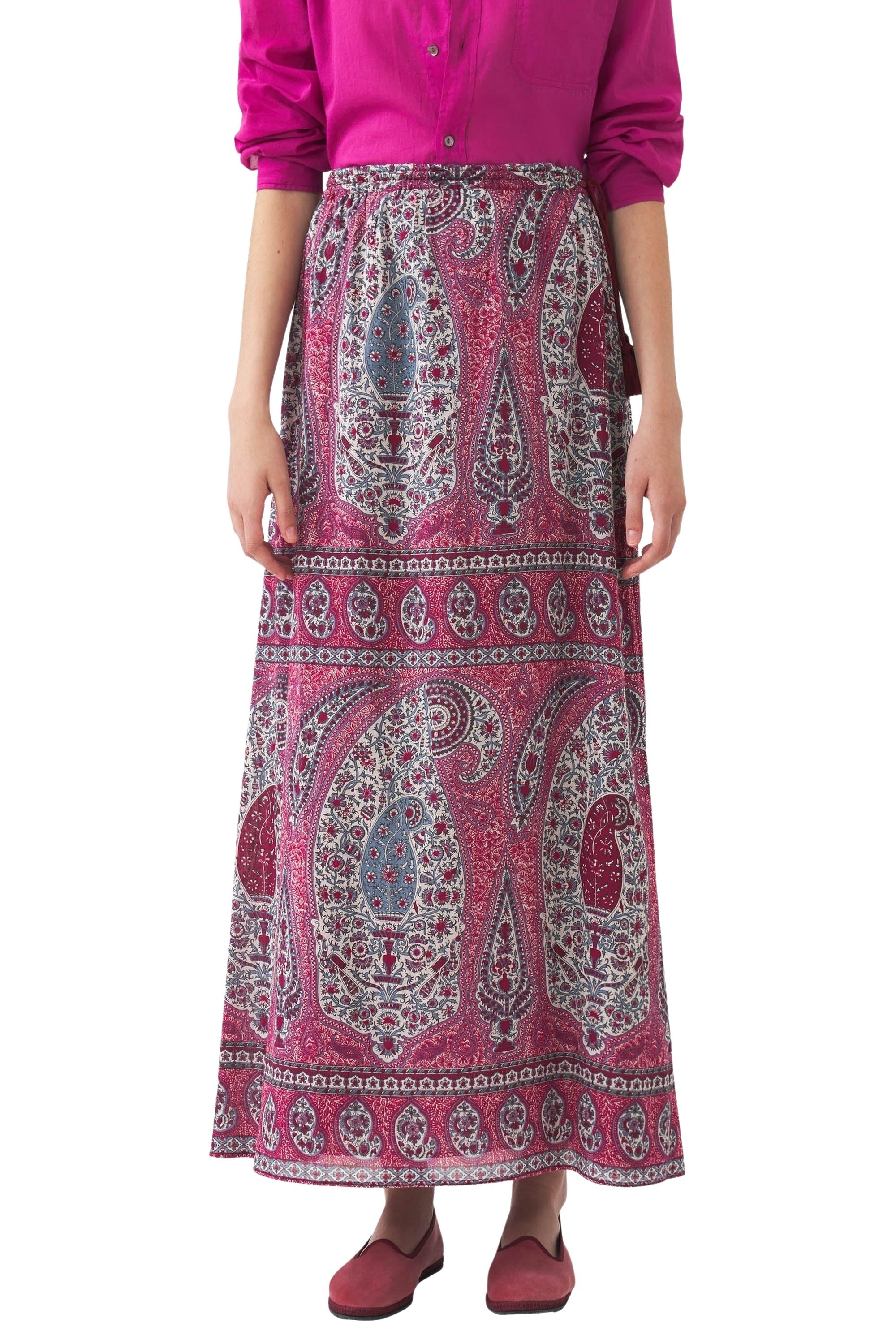 RED TAJAR SKIRT