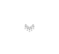 "Talitha" single-loop earring in 18K white gold set with diamonds - White gold