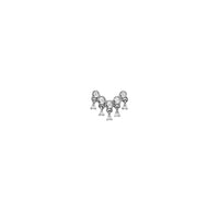 "Talitha" single earring in 18K black gold set with diamonds - Black gold