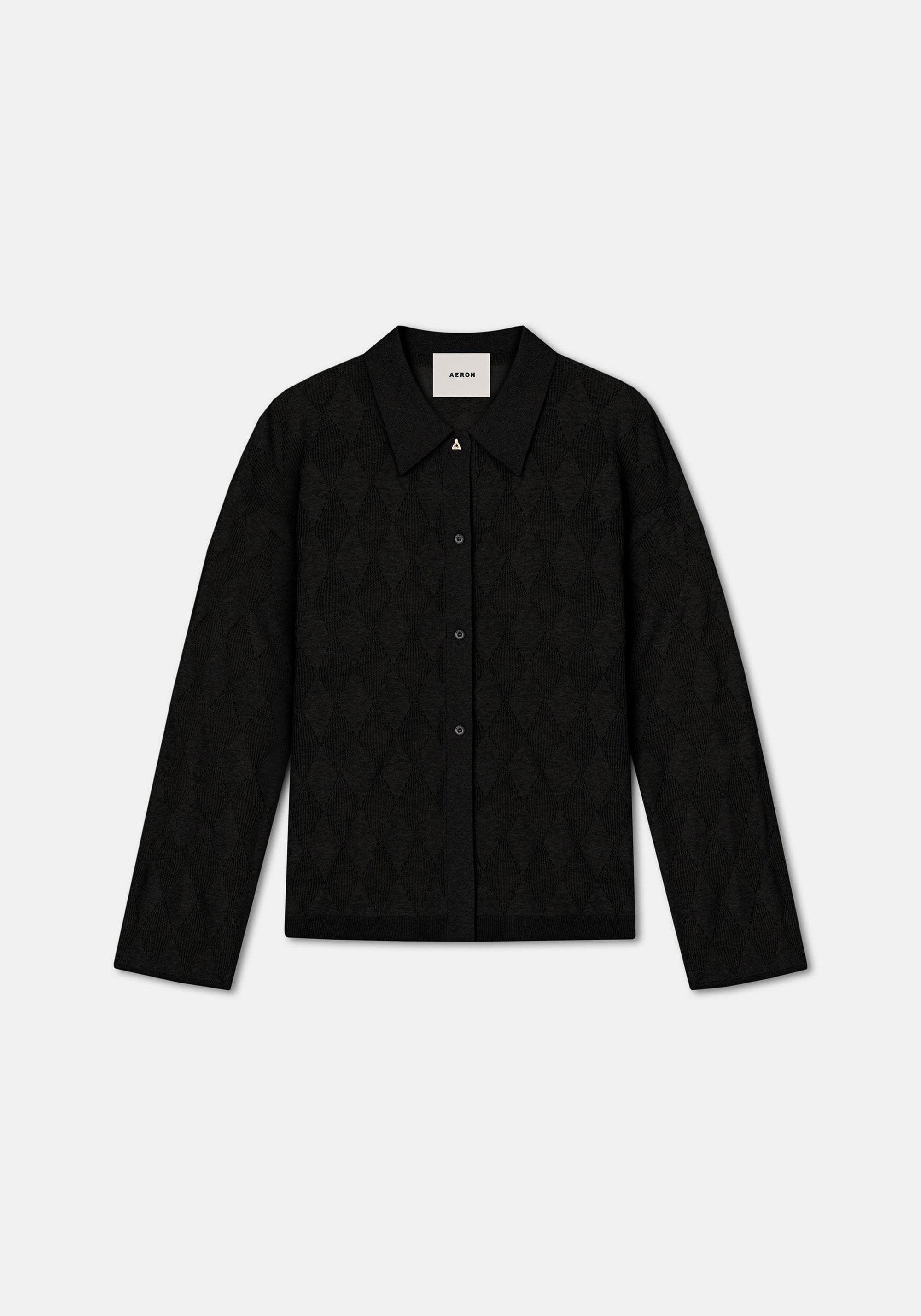 Cardigan Tamara en lin mélangé - Black