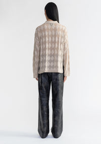 Cardigan Tamara en lin mélangé - Hay
