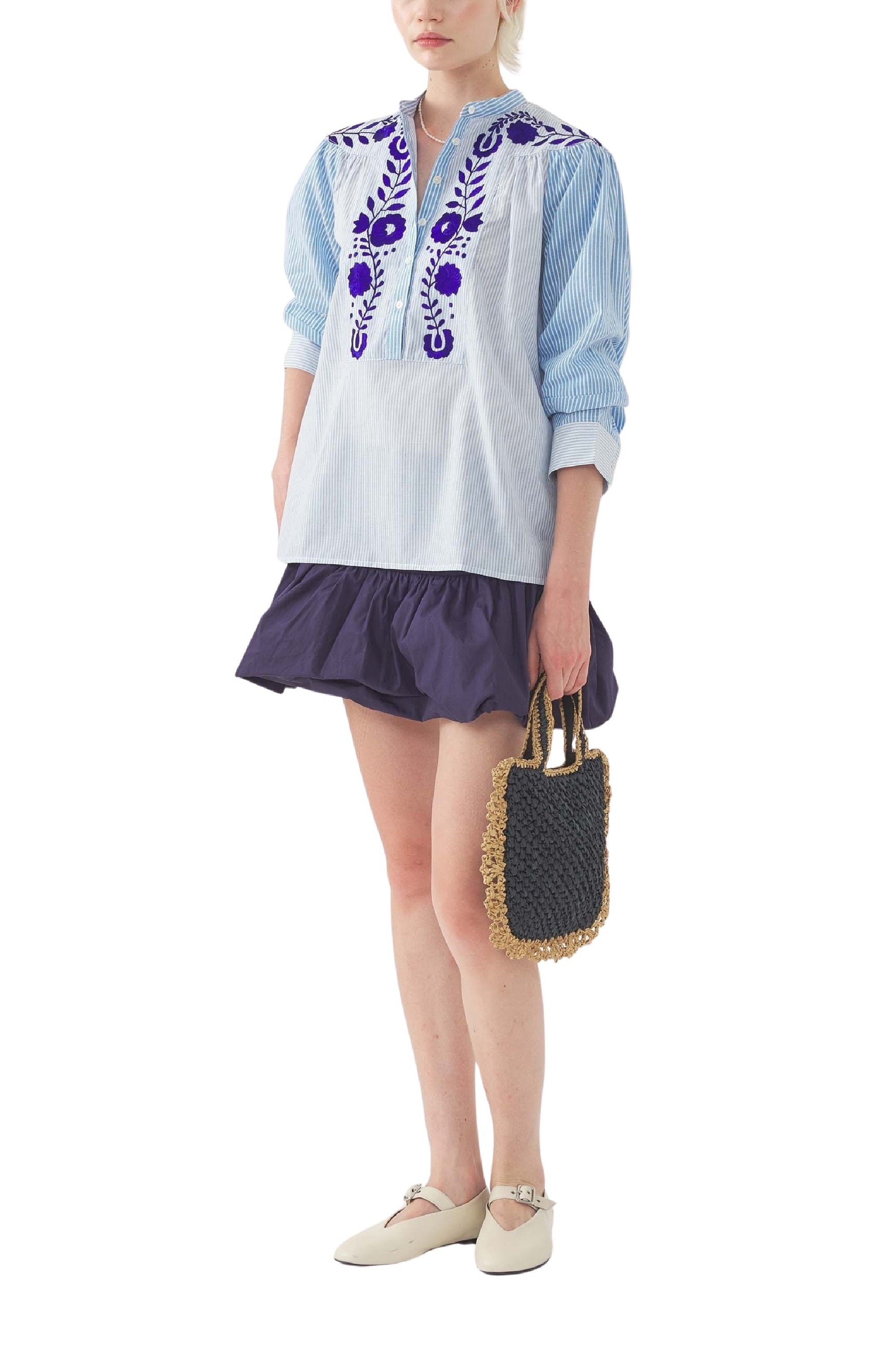 BLUE TAMIR BLOUSE