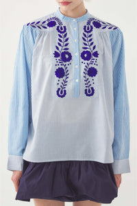 BLUE TAMIR BLOUSE