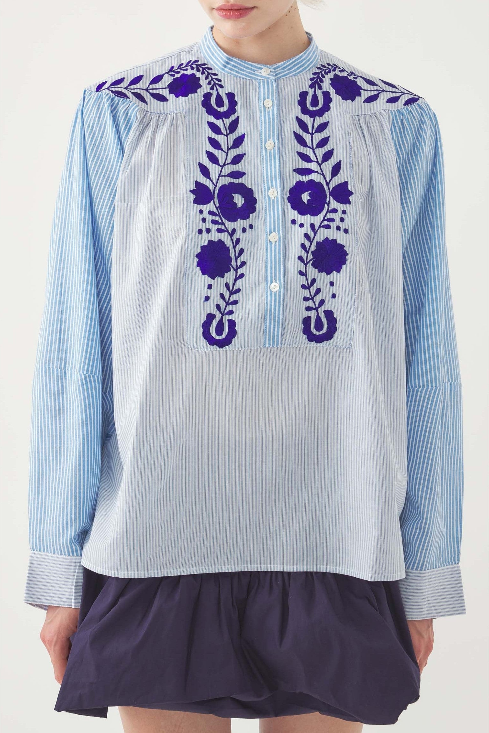 BLUE TAMIR BLOUSE