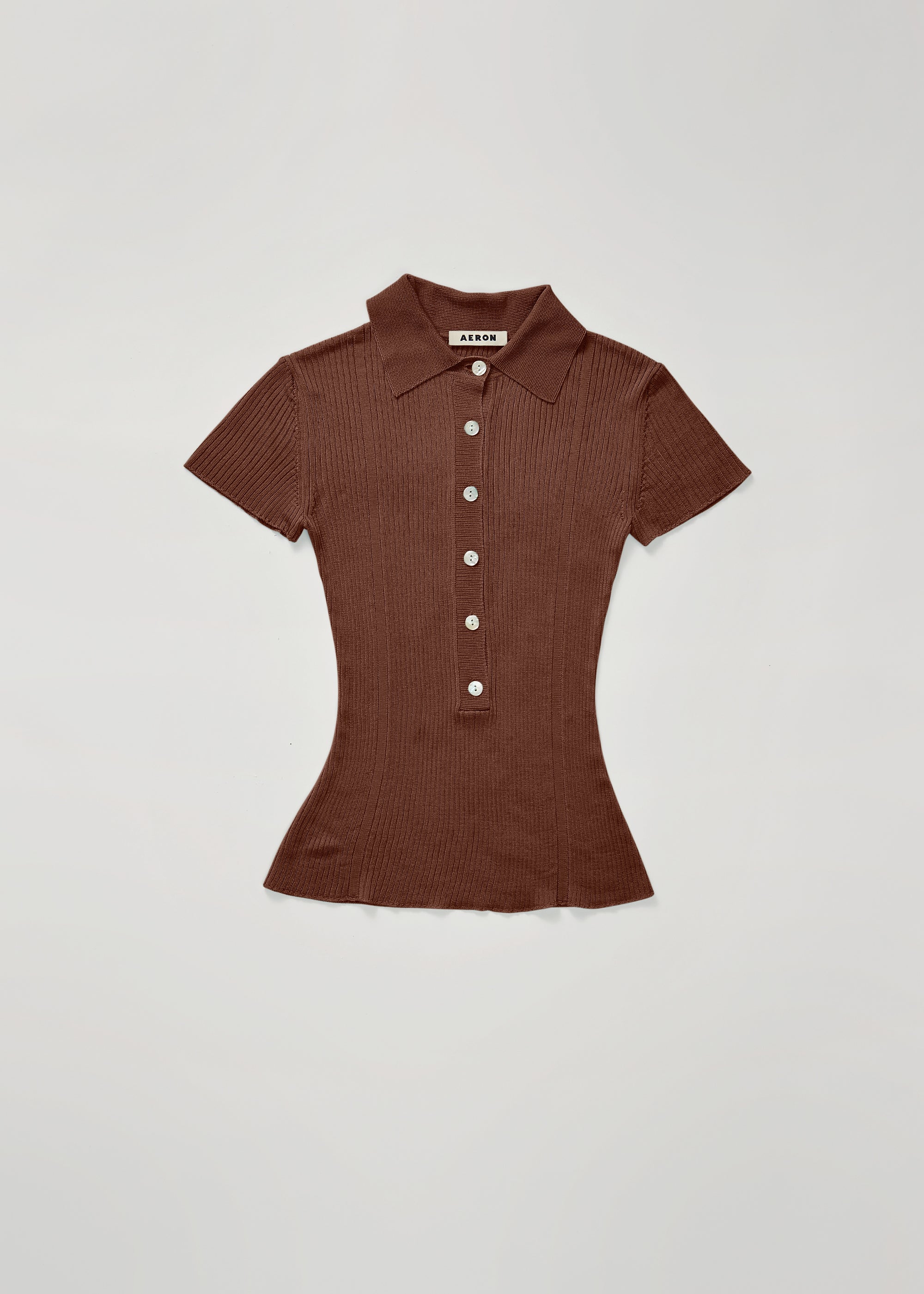 Polo Tate côtelé - Chocolate