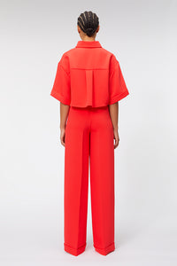 Red / WAISTED TAILO TROUSER