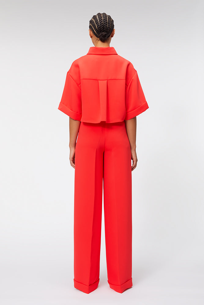 Red / WAISTED TAILO TROUSER
