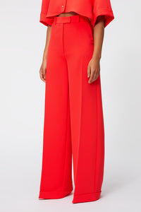 Red / WAISTED TAILO TROUSER