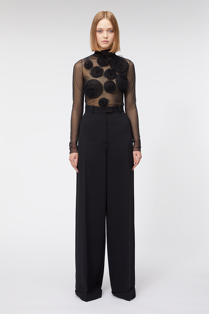 Black / WAISTED TAILO TROUSER
