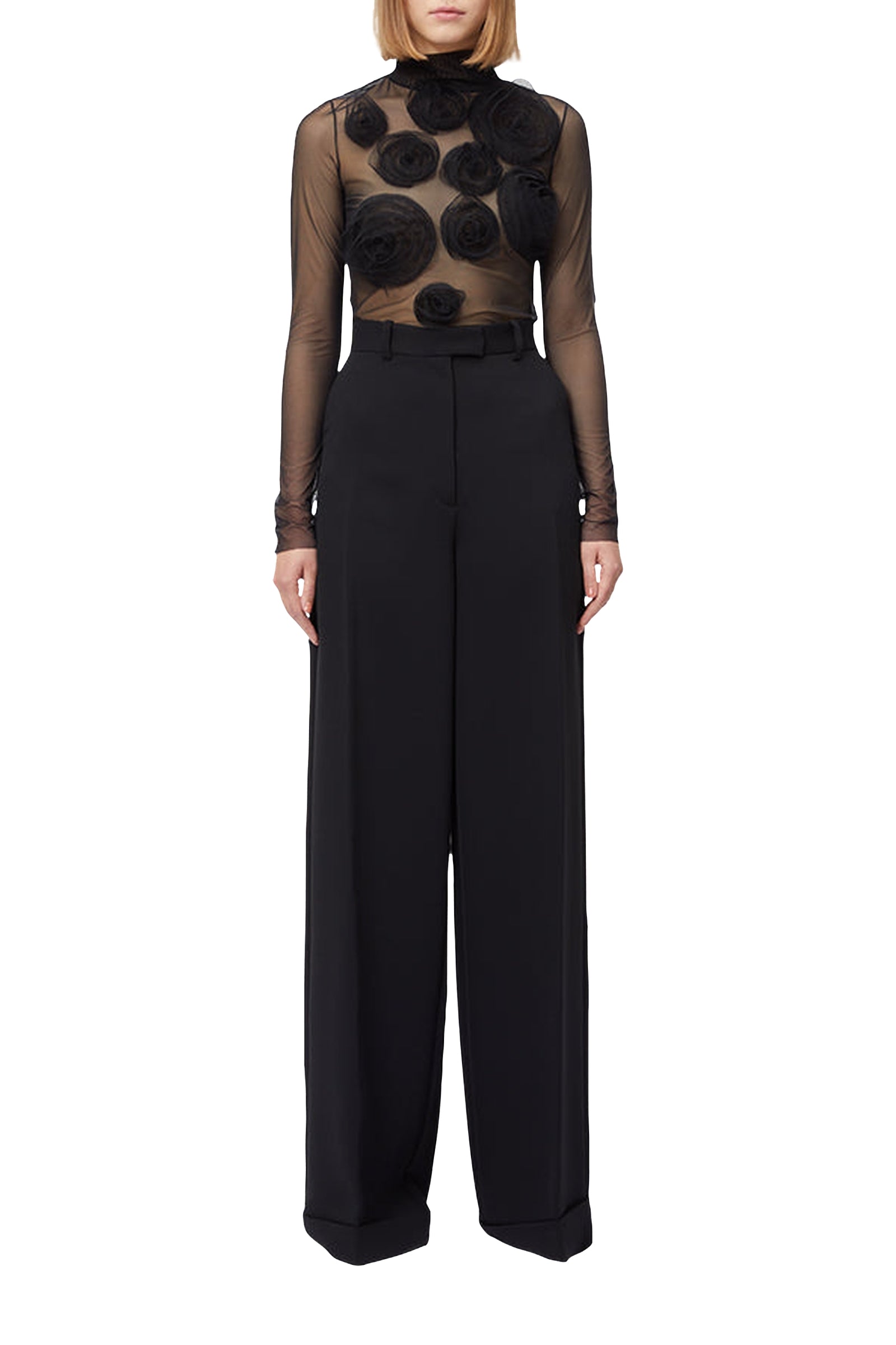 Pantalon de tailleur à taille haute - Black