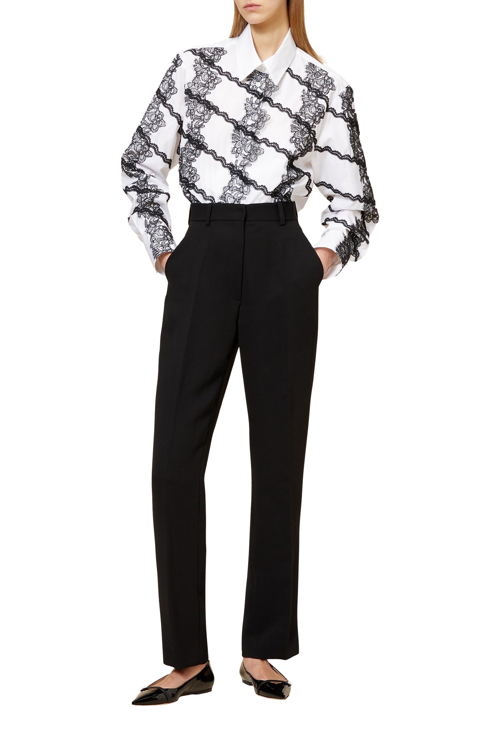 Pantalon cigarette à poches - Black