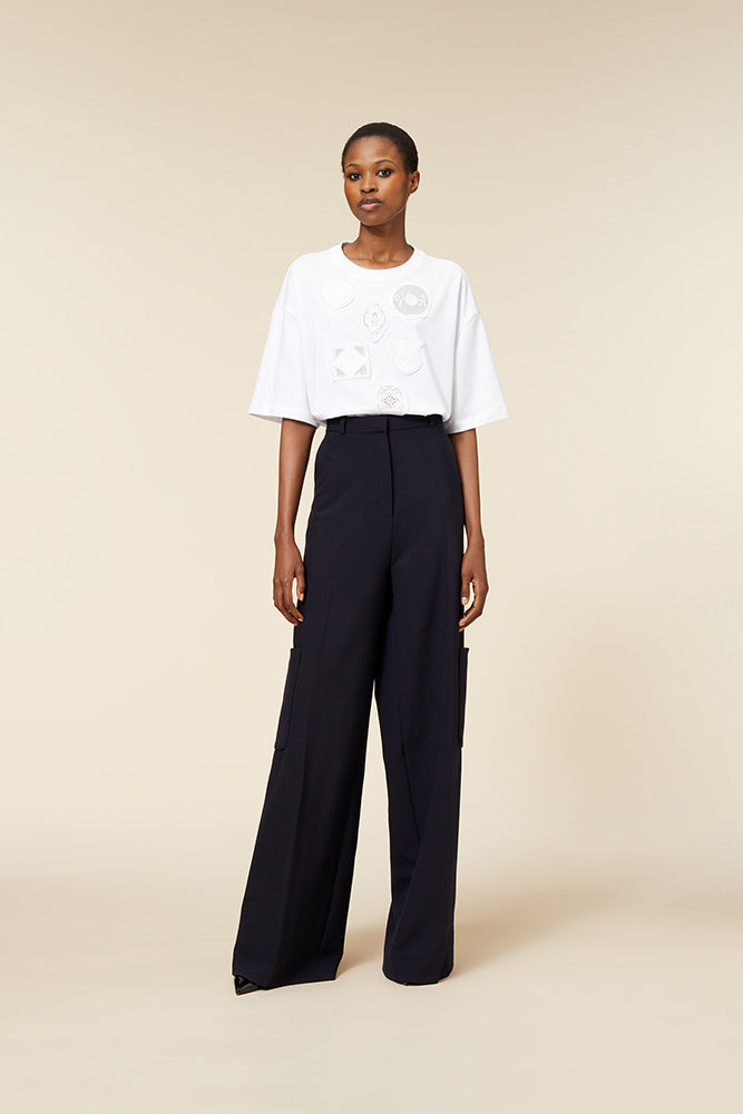 Navy / CARGO SUIT PANTS