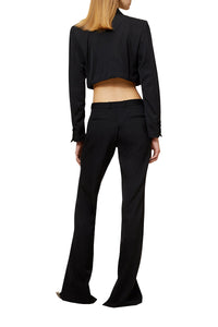 Black / SLIM FLARE PANTS