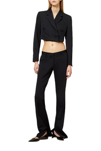Black / SLIM FLARE PANTS