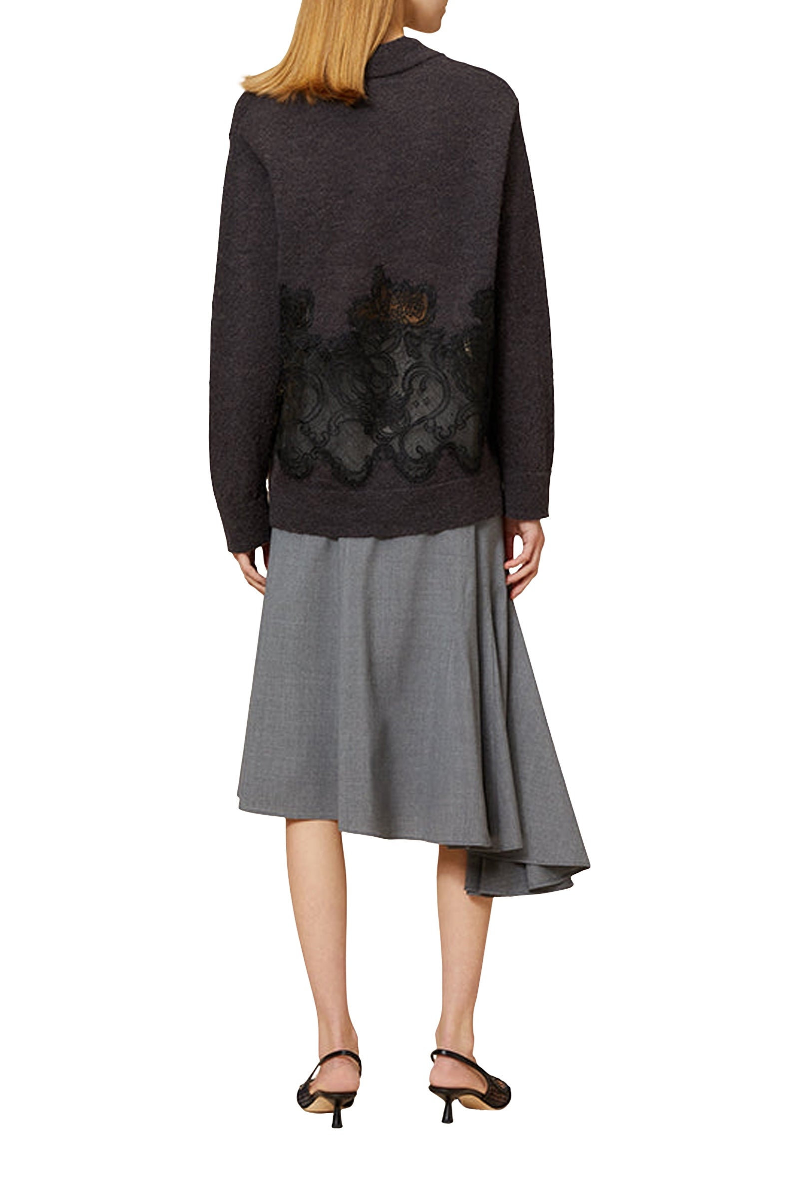 Grey / GODET SKIRT