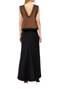 Black / MAXI TAILORED SKIRT