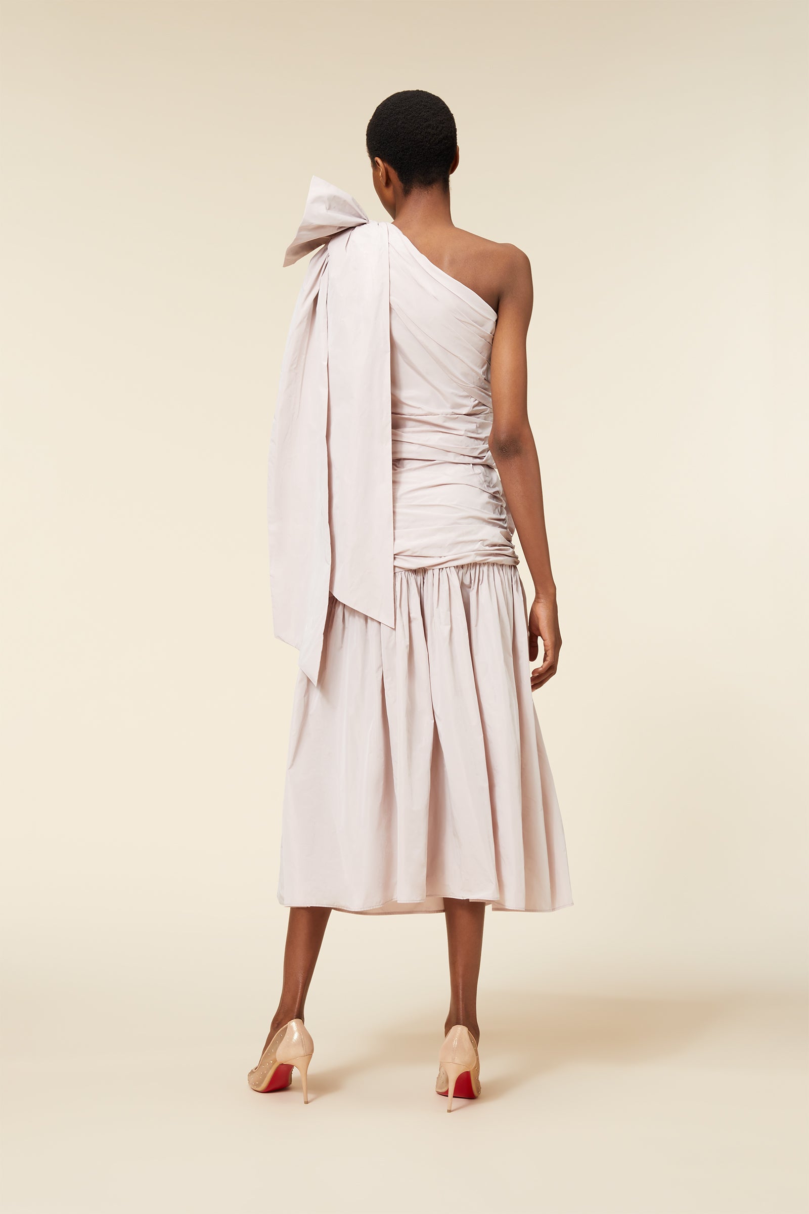 Pink / BOW DRAPE SKIRT