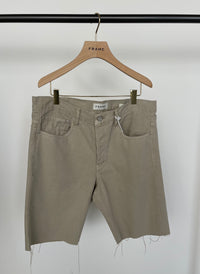 RELAXED SHORT RAW HEMBEACH SAND