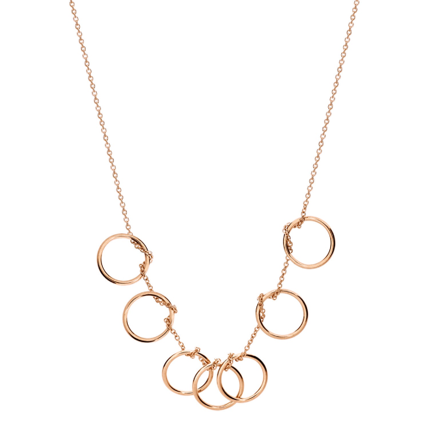 tiny seven circles necklace