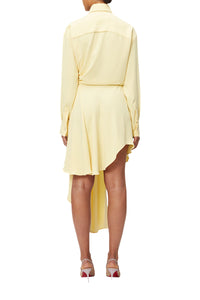 Robe chemise portefeuille - Yellow