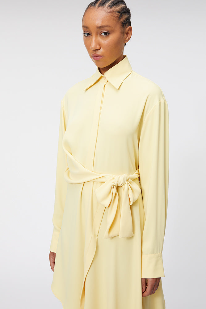 Yellow / WRAP SHIRT DRESS