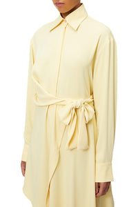 Robe chemise portefeuille - Yellow