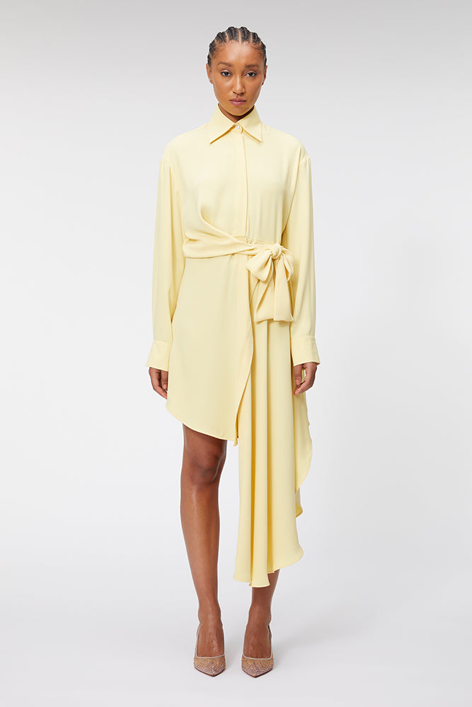 Yellow / WRAP SHIRT DRESS