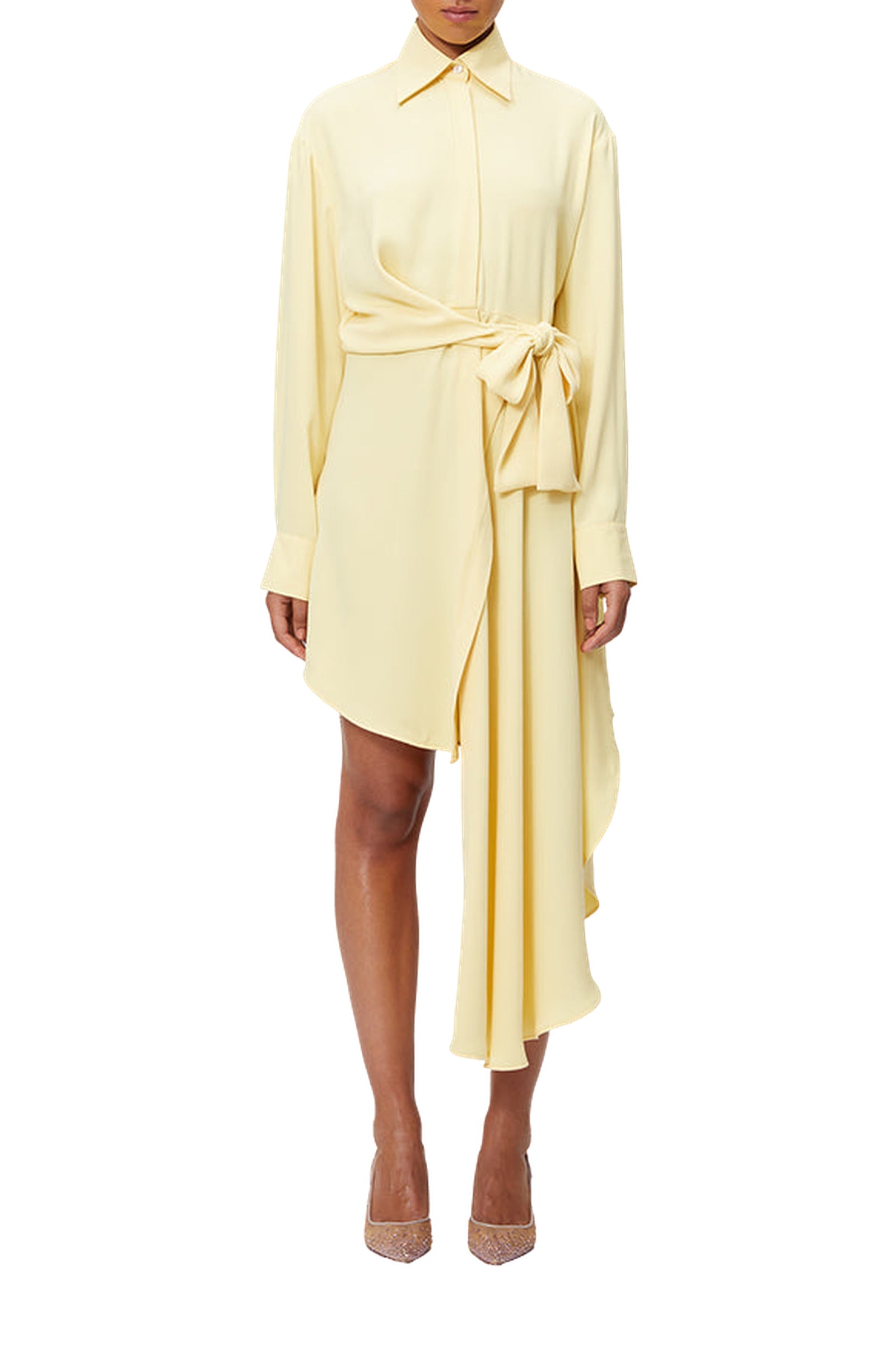 Robe chemise portefeuille - Yellow