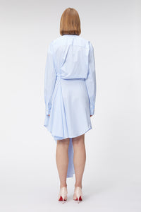 Blue / WRAP SHIRT DRESS