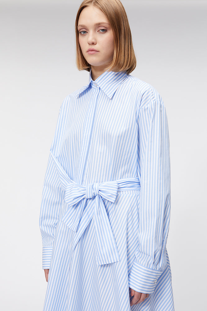 Blue / WRAP SHIRT DRESS