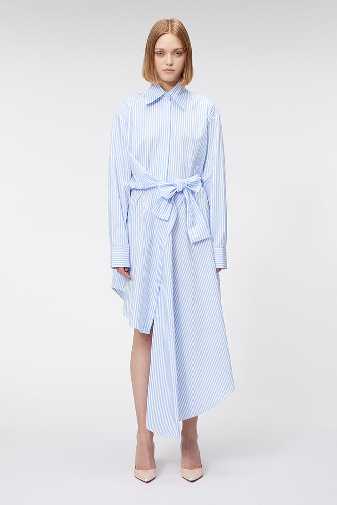 Blue / WRAP SHIRT DRESS