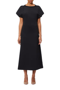 Robe midi avec détails tressés - Black