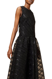 Robe longue en tulle - Black