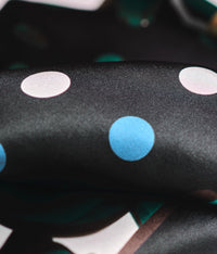 Carré Ted en soie - Black