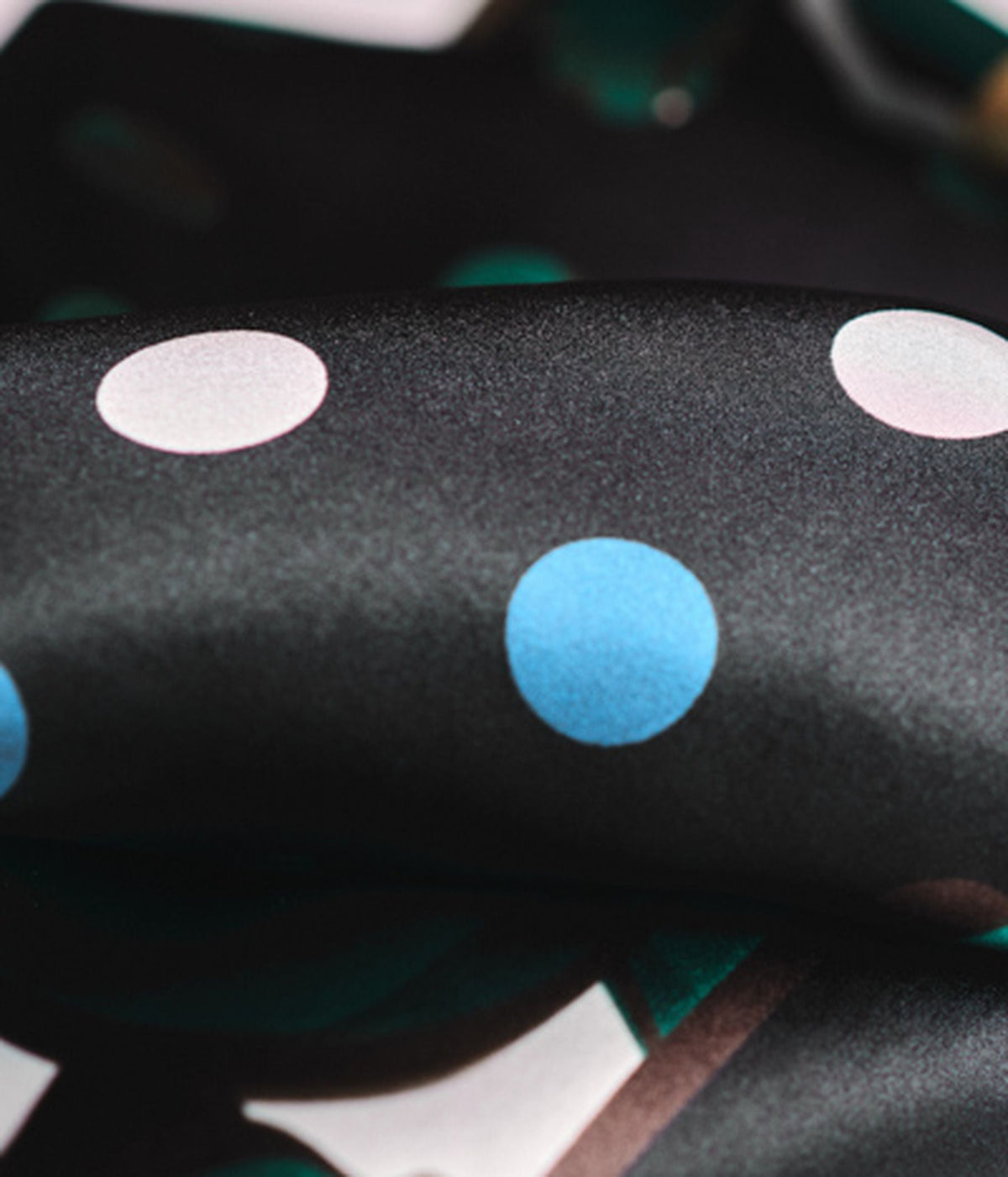 Carré Ted en soie - Black