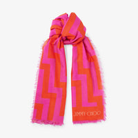 Châle Teia coton imprimé Avenue - Fuchsia