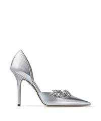 Escarpins Teja 100 en cuir - Silver & Crystal