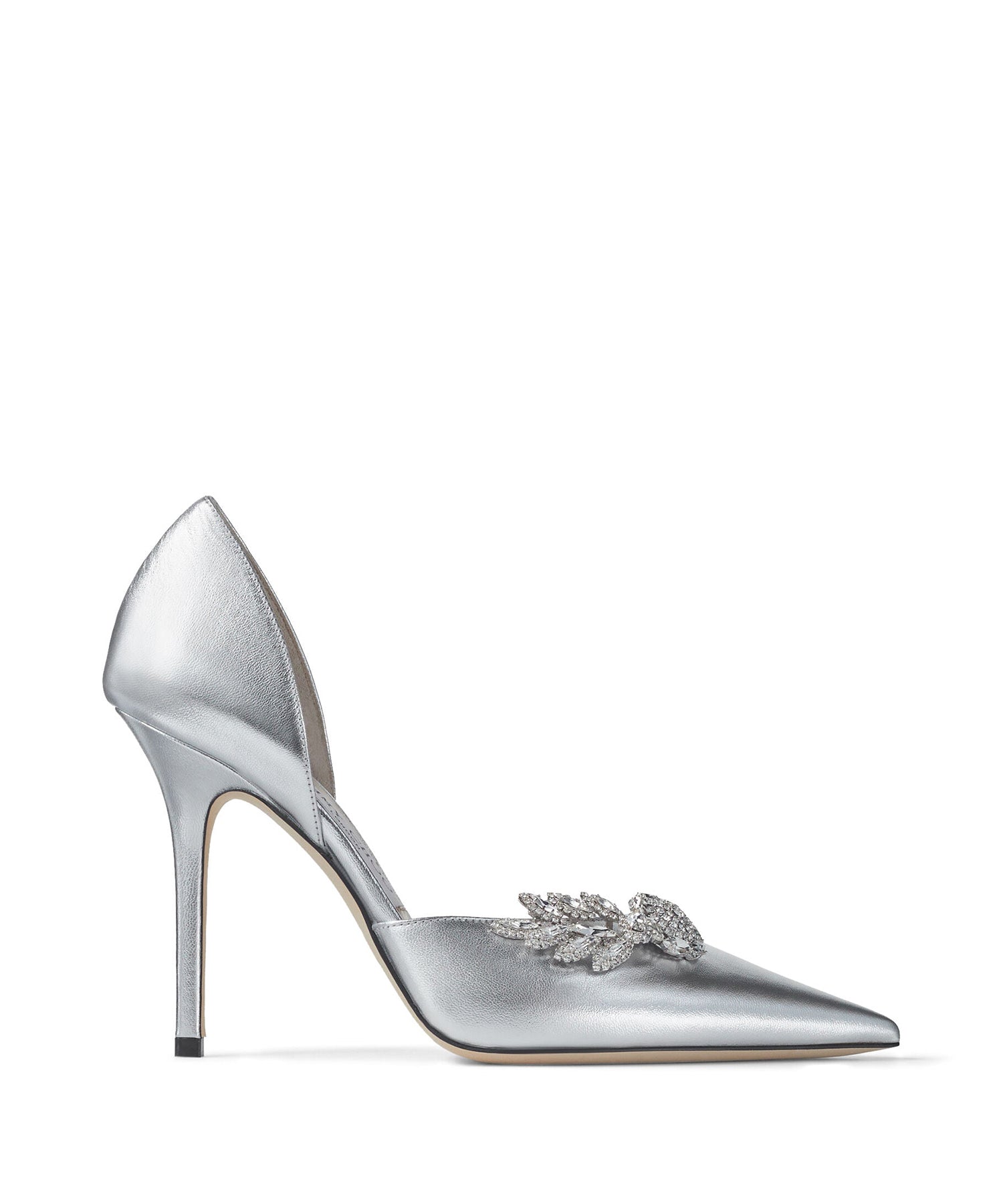 Escarpins Teja 100 en cuir - Silver & Crystal