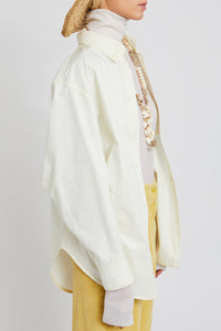 Blouse Tent coupe oversize - White